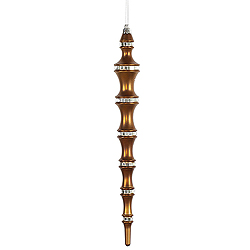 12 Inch Chocolate Mirror Icicle Box of 4