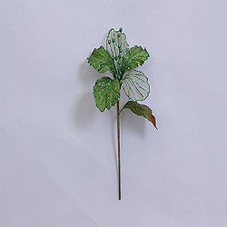 23 Inch Lime Velvet Magnolia Decorations 6 Inch Flower 2 Flower Stem