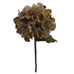 29 Inch Gold Velvet Hydrangea Artificial Flower Decoration