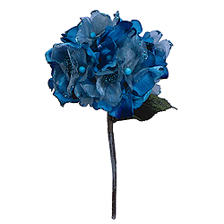 Christmastopia.com - 29 Inch Aqua Velvet Hydrangea Artificial Flower Decoration