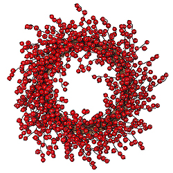 28 Inch Red Gooseberry Outdoor Wreath