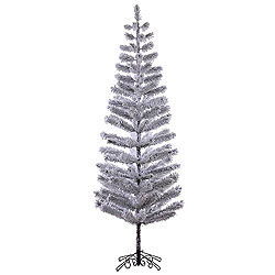 9 Foot Flocked Feather Artificial Christmas Tree Unlit