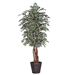 Christmastopia.com 6 Foot Smilax Variegated Executive Potted Artificial Plant