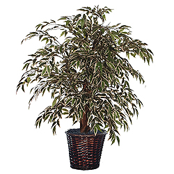4 Foot Smilax Variegated Potted Artificial Plant