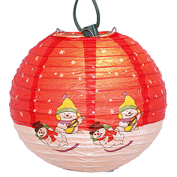 Christmastopia.com 10 C7 8 Inch Snowman Lantern Lights 15 Inch Spacing Black Wire