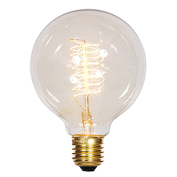 1 Incandescent G95 Clear Edison E26 Socket Retrofit Replacement Bulb
