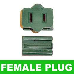 Female Quick Plug SPT2 18 Gauge Green Wire 6 per Set