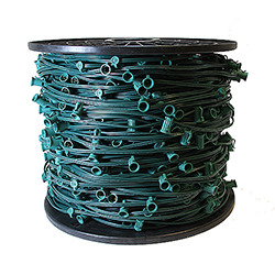 Christmastopia.com 100 Foot C7 Light Spool Green Wire 12 Inch Spacing