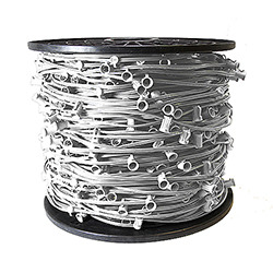 1000 Foot C7 Light Spool White Wire 12 Inch Spacing