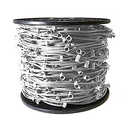 Christmastopia.com 1000 Foot C7 Light Spool White Wire 12 Inch Spacing