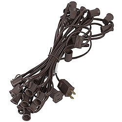 Christmastopia.com 1000 Foot C9 Light String 12 Inch Spacing Brown Wire