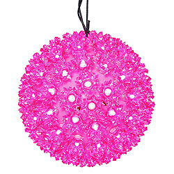 6 Inch LED Pink Starlight Sphere 50 LED Pink Lights