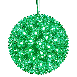 7.5 Inch Lighted Starlight Sphere 100 LED Green Lights
