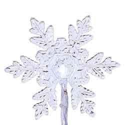 20 Pure White LED Snowflake Lights 6 Inch Spacing