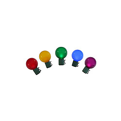 10 LED G30 Multi Color Christmas Light Set Green Wire