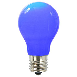 A19 LED Blue Ceramic Retrofit Replacement Bulb E26 Nickle Base