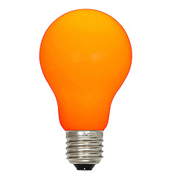 A19 LED Orange Ceramic Retrofit Replacement Bulb E26 Nickle Base