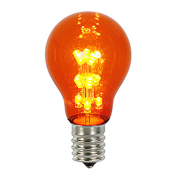 A19 LED Amber Transparent Retrofit Replacement Bulb E26 Nickle Base