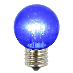 Christmastopia.com 5 LED G50 Blue Transparent Glass Retrofit E26 Socket Christmas Replacement Bulb