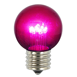 Christmastopia.com 5 LED G50 Purple Transparent Cool Bulb Retrofit E26 Socket Christmas Replacement Bulb
