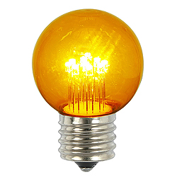 Christmastopia.com 5 LED G50 Gold Transparent Glass Bulb Retrofit E26 Socket Christmas Replacement Bulb