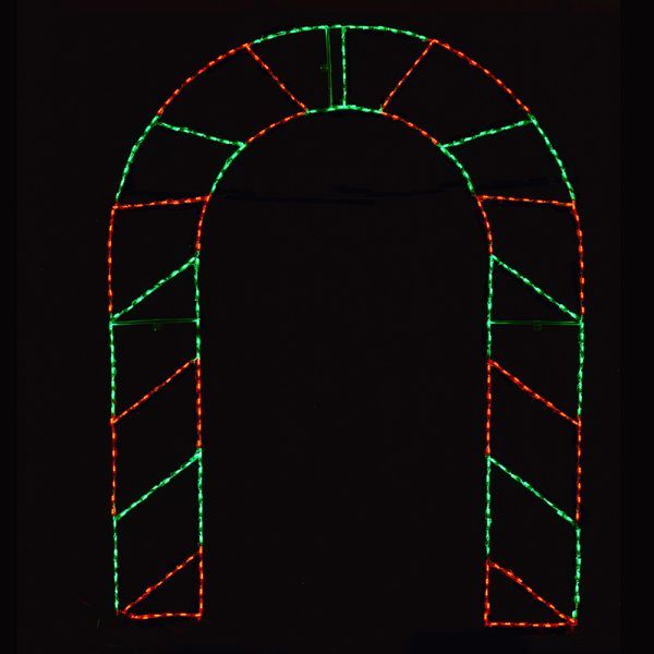 Archway Red And Green Commercial LED Lighted Outdoor Lawn Decoration