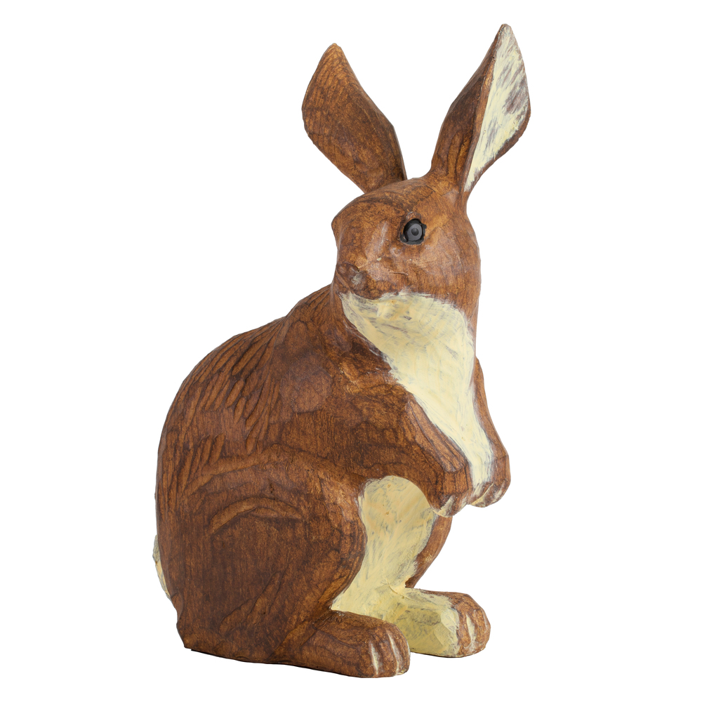 9.25 Inch Brown Bunny Rabbit Polyresin Easter Figurine