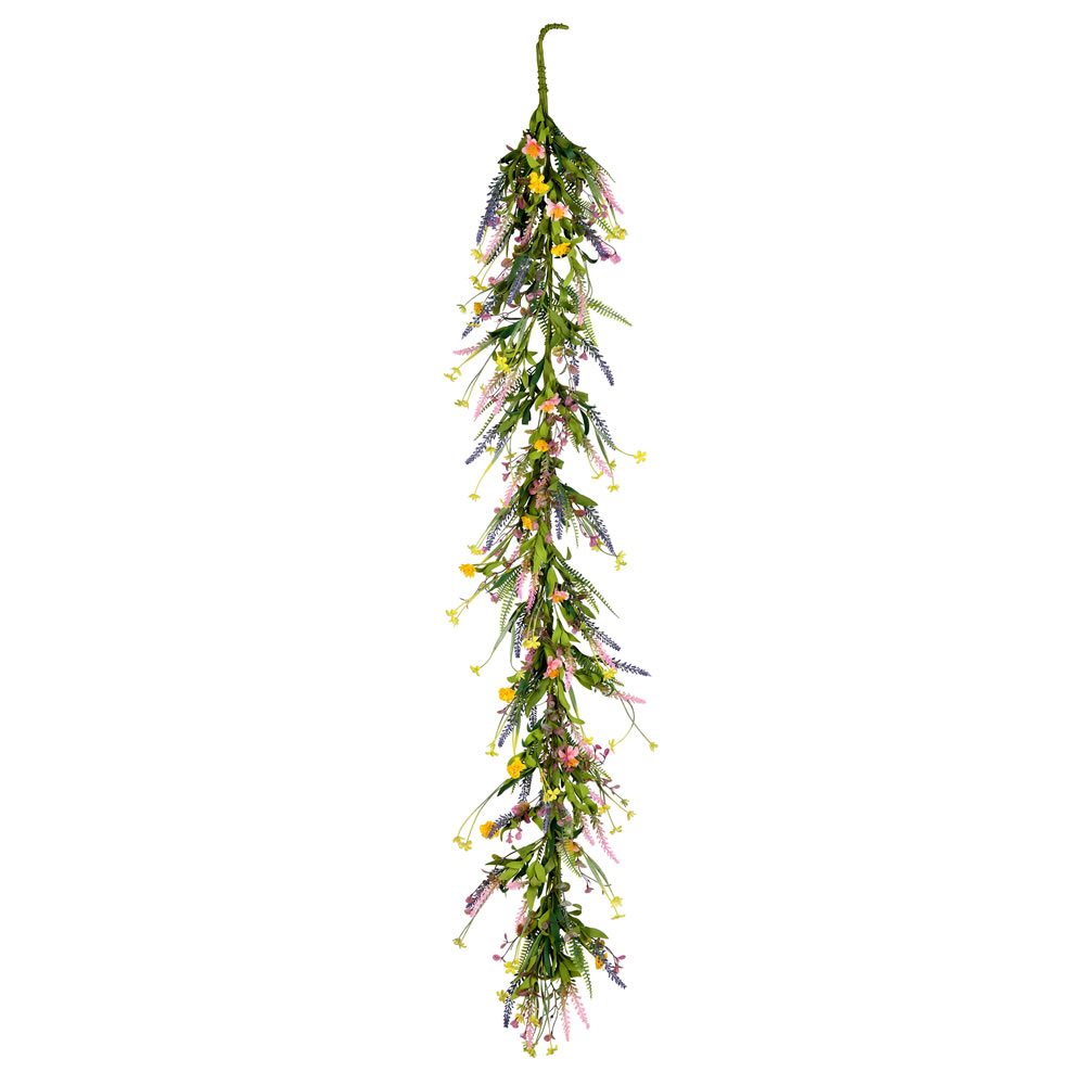 Christmastopia.com 5 Foot Decorative Artificial Pink Wild Flower Easter Garland Decoration