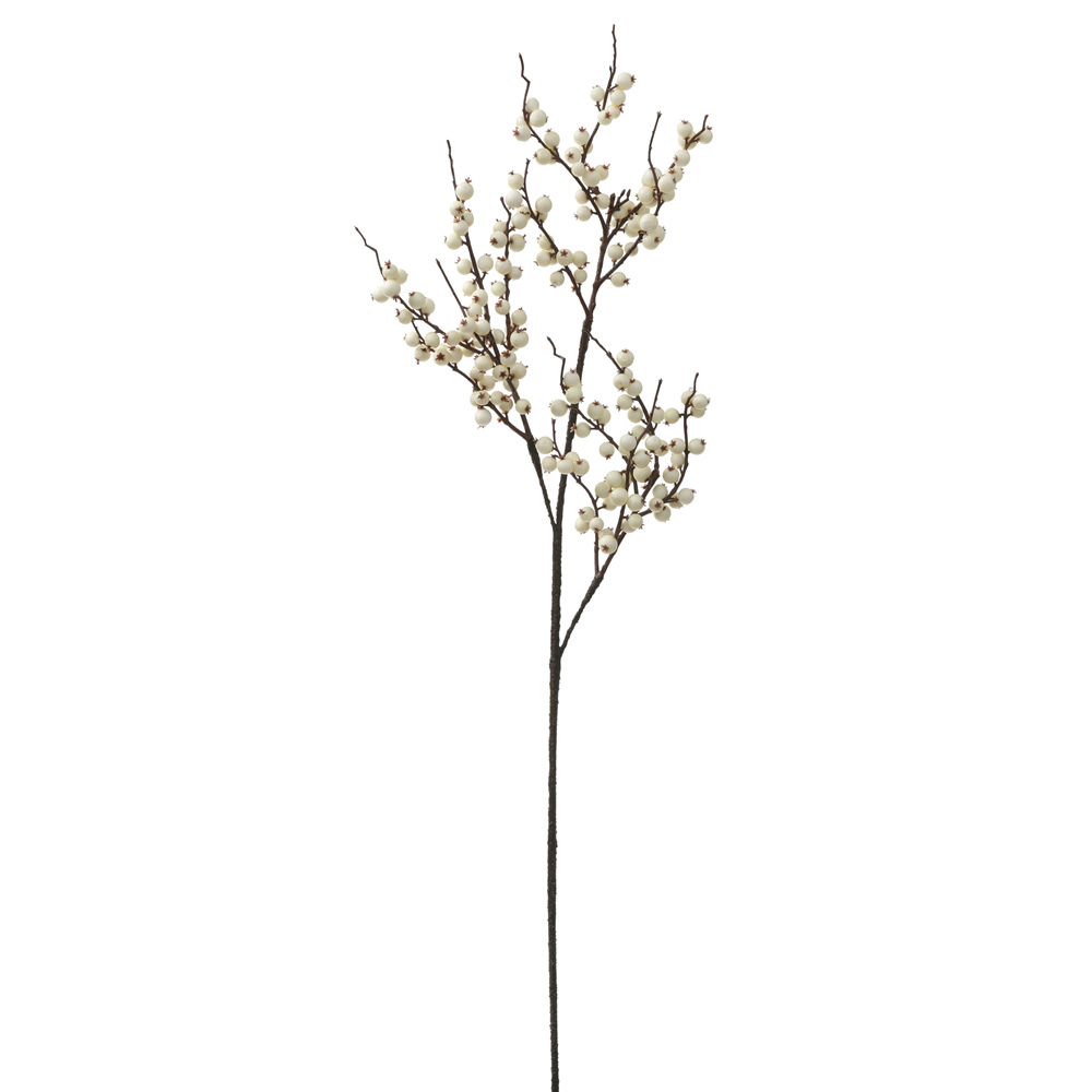 38 Inch White Fall Wild Berry Artificial Wedding Spray Weather Resistant