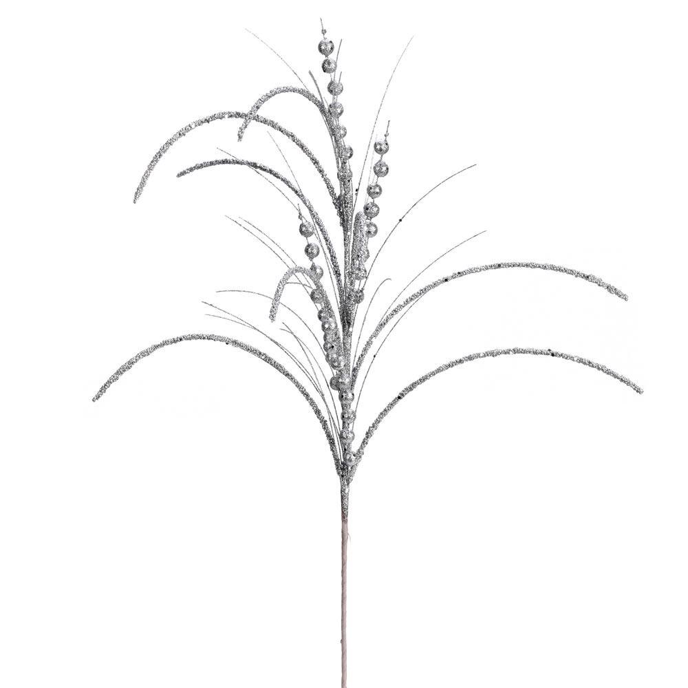 Silver Glitter Harvest Artificial Christmas Spray