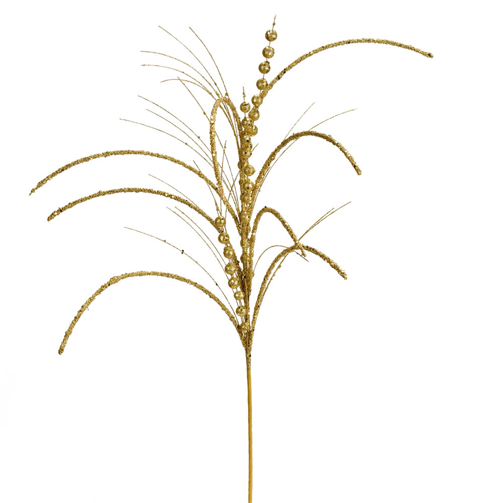Gold Glitter Harvest Artificial Christmas Spray