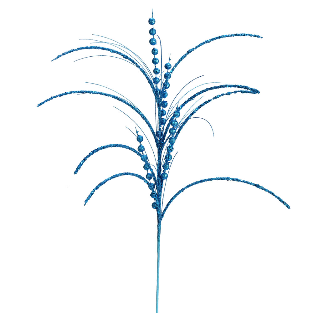 Turquoise Glitter Harvest Artificial Christmas Spray