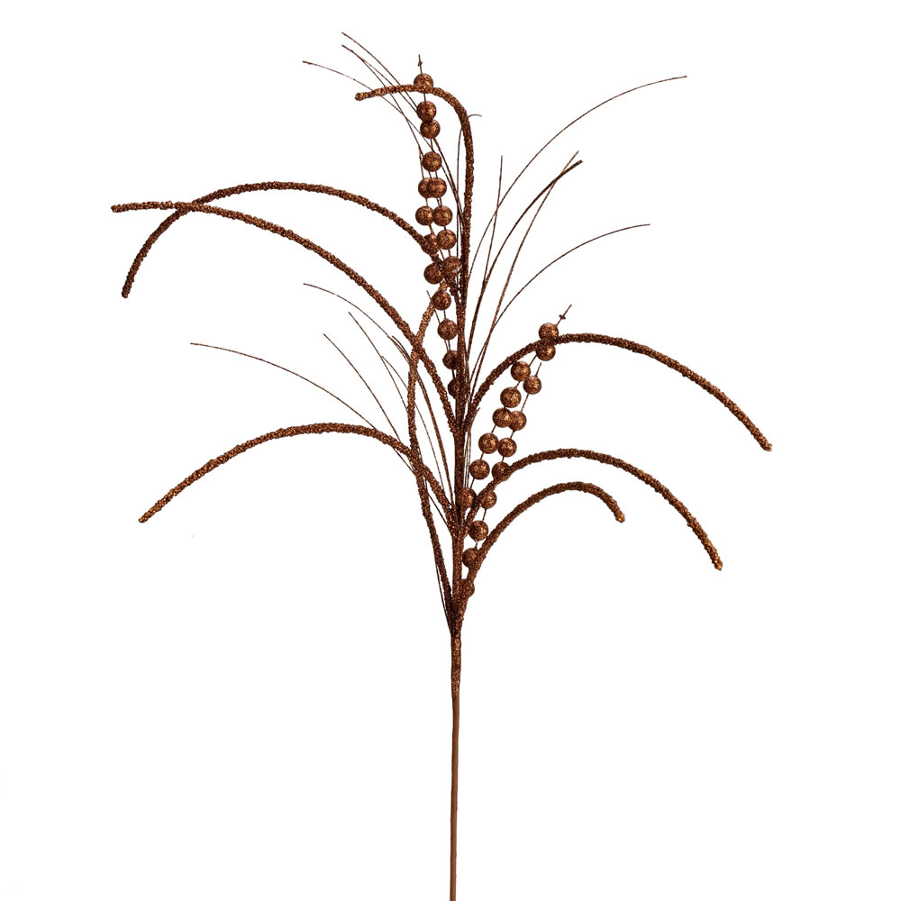 Mocha Glitter Harvest Artificial Christmas Spray