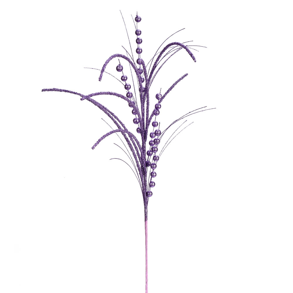 Lavender Glitter Harvest Artificial Christmas Spray