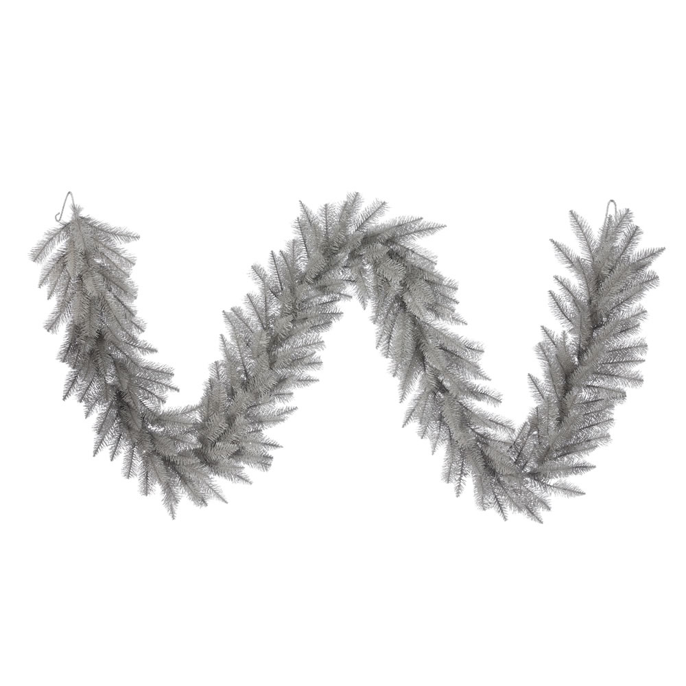 9 Foot Platinum Fir Artificial Christmas Garland Unlit