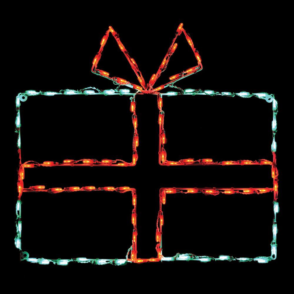 Christmastopia.com Christmas Gift Box Large LED Lighted Outdoor Christmas Decoration Set Of 2