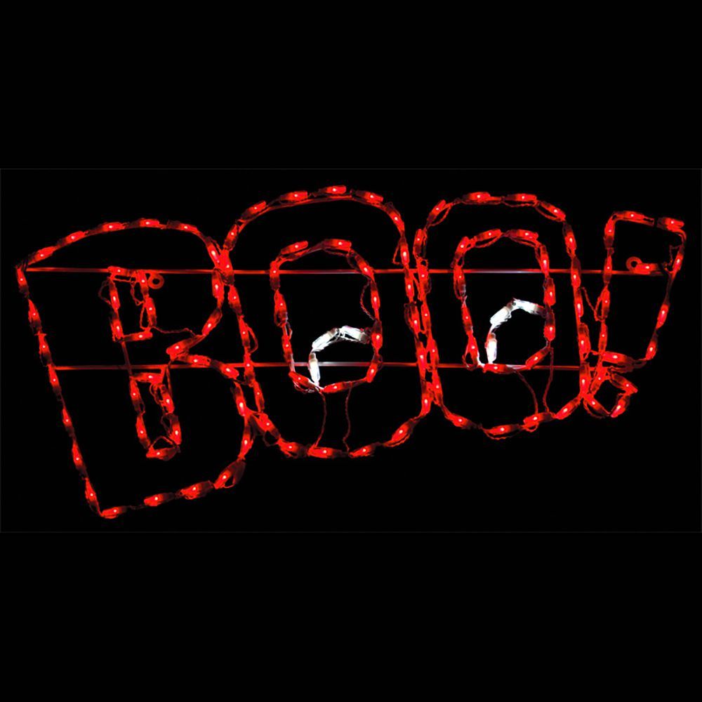 BOO! Sign LED Lighted Outdoor Halloween Decoration
