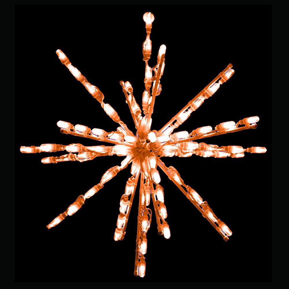 Starburst Orange LED Lighted Outdoor Halloween Decoration Set of 3