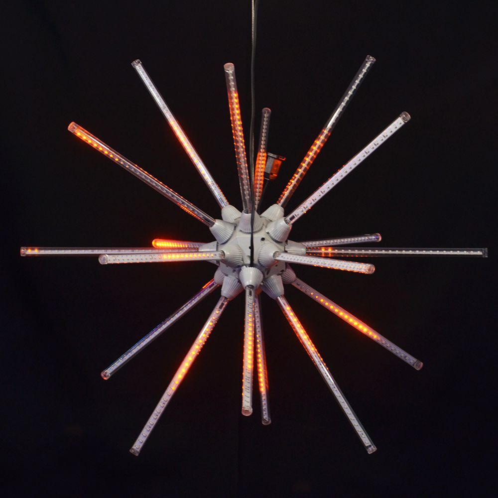 Animated Starburst Orange LED Lighted Outdoor Halloween Decoration
