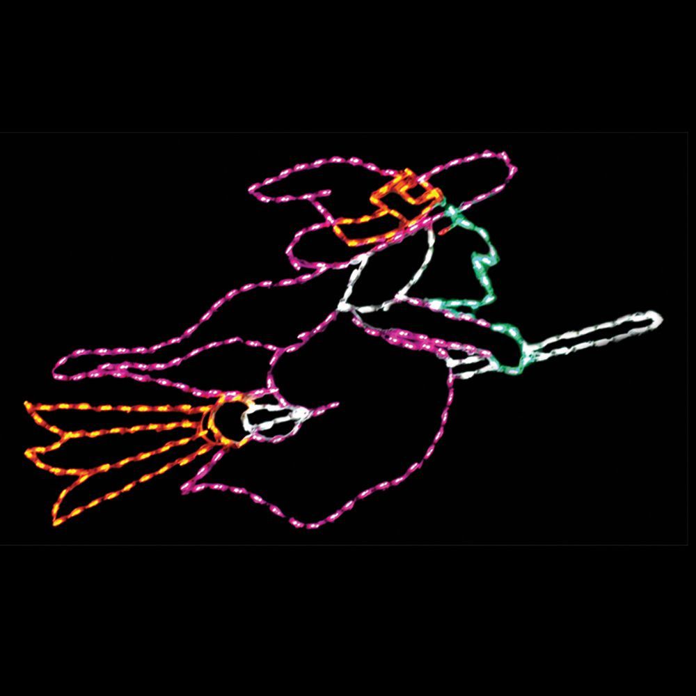 Witch LED Lighted Outdoor Halloween Decoration