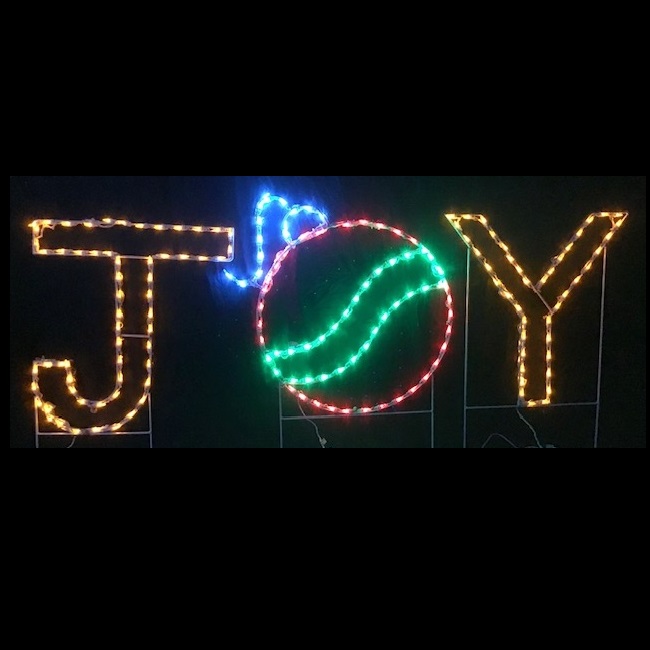 Joy Yard Sign Multi Color LED Lighted Outdoor Lawn Decoration