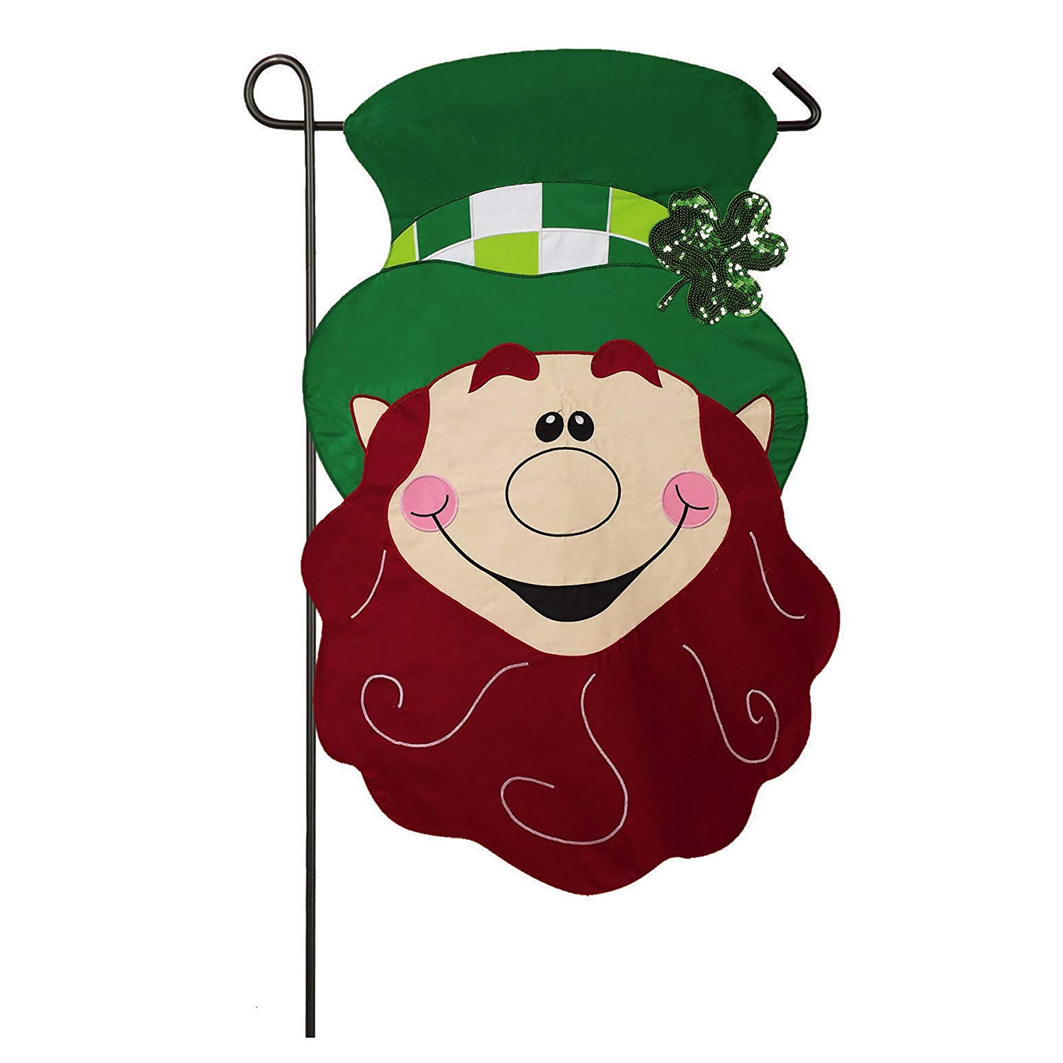 Christmastopia.com 28 Inch St. Patricks Day US Garden Flag - St. Patty Leprechaun 