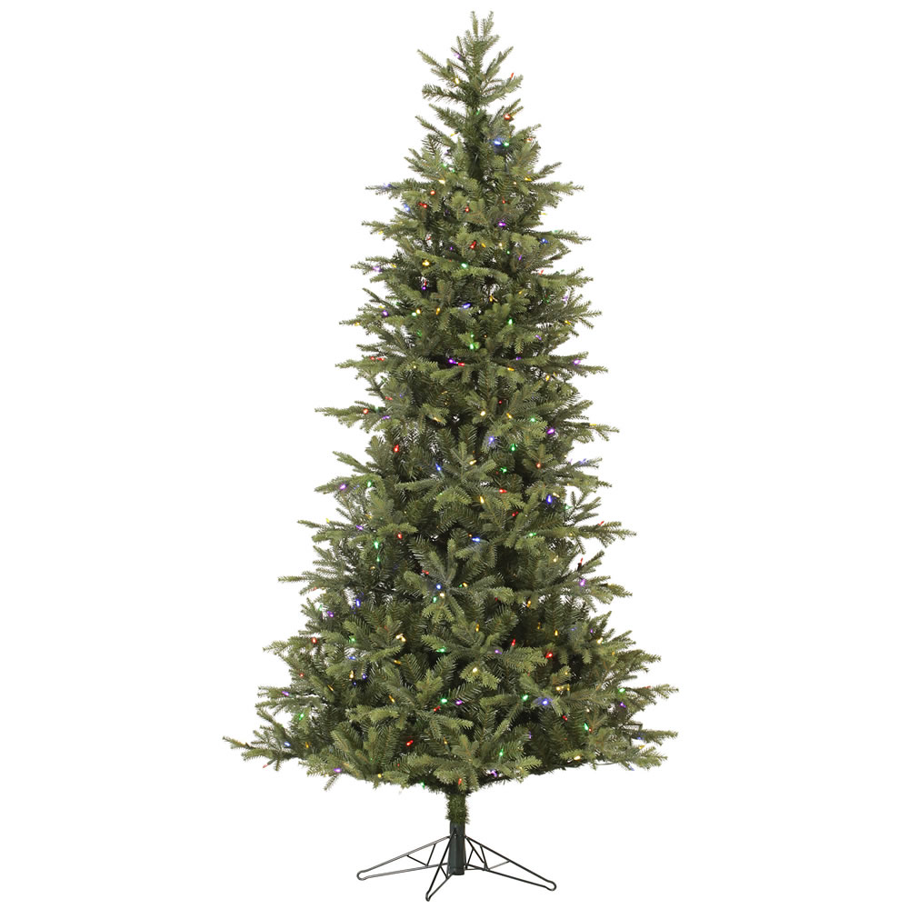 10 Foot Slim Elk Frasier Fir Artificial Christmas Tree 900 LED M5 Italian Multi Color Mini Lights