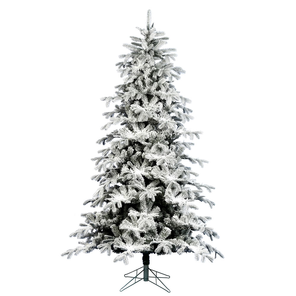 7.5 Foot Flocked York Spruce Artificial Christmas Tree Unlit