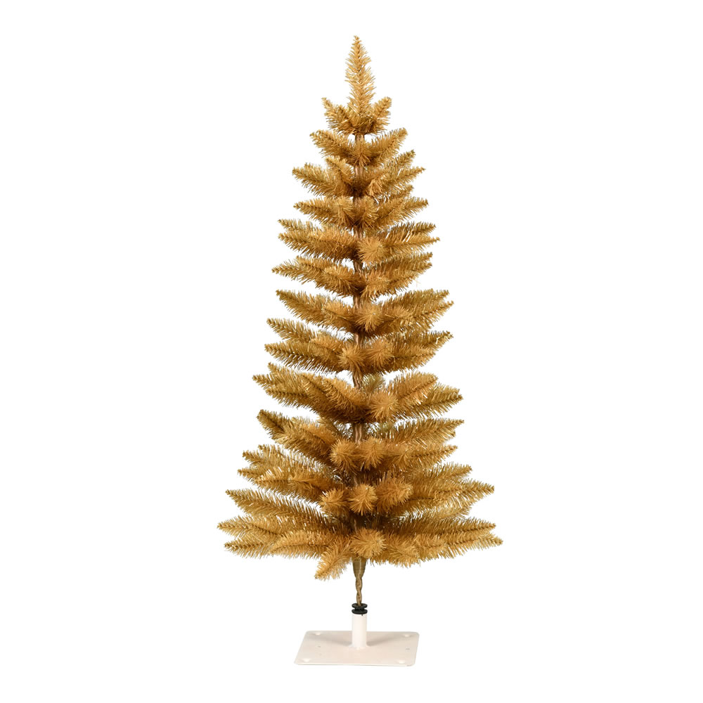 3 Foot Gold Pencil Fir Artificial Christmas Tree Unlit