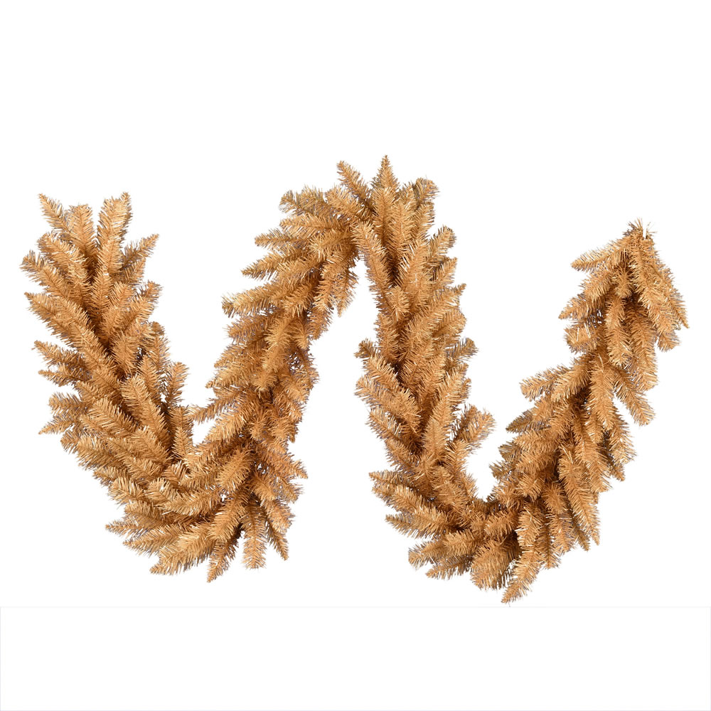 9 Foot Gold Fir Artificial Christmas Garland - Unlit
