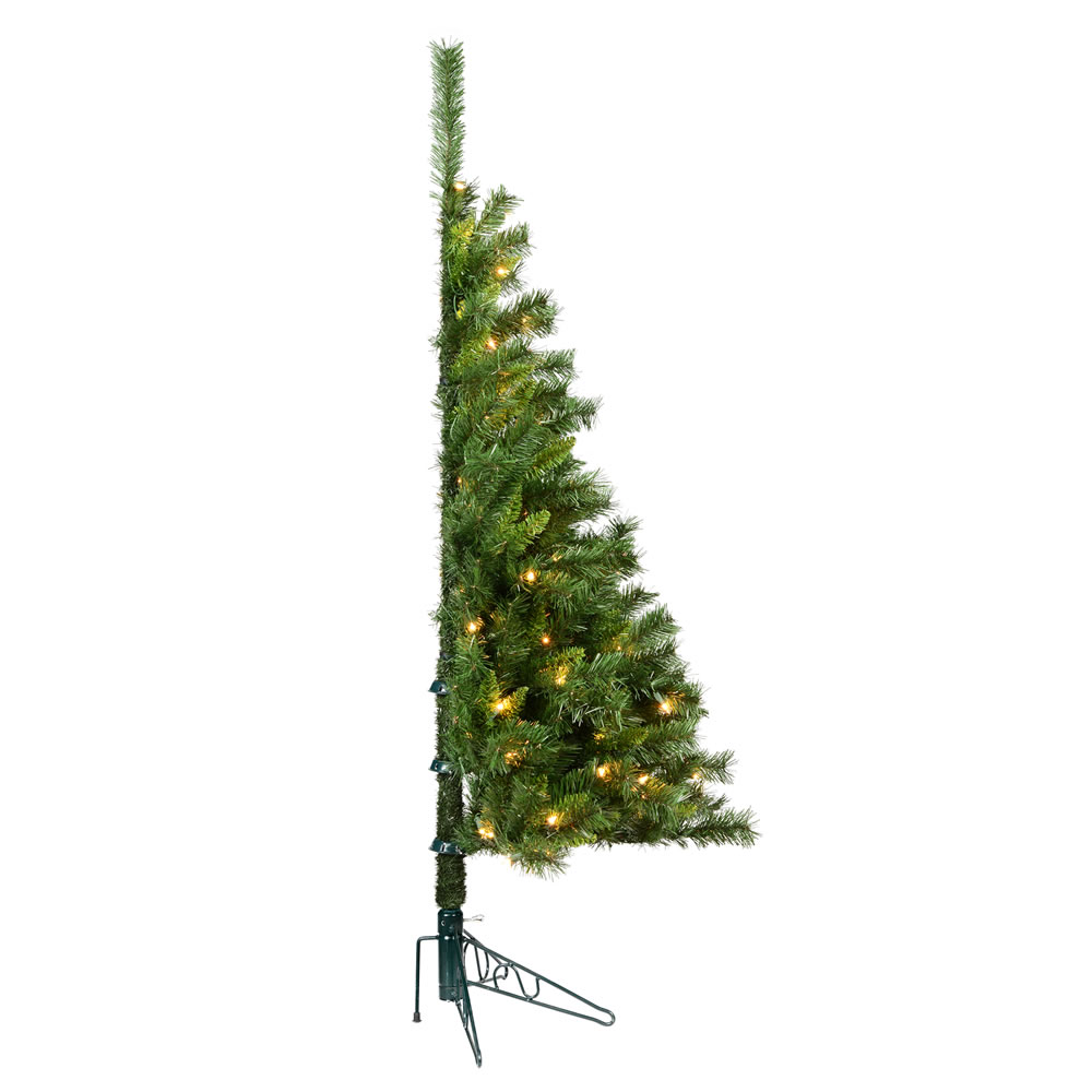 4 Foot Imperial Pine Artificial Christmas Wall Tree 100 DuraLit Incandescent Clear Mini Lights