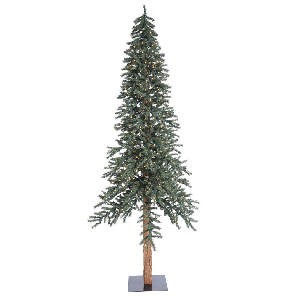 Christmastopia.com 8 Foot Natural Bark Alpine Artificial Christmas Tree 400 DuraLit LED Warm White Italian Mini Lights