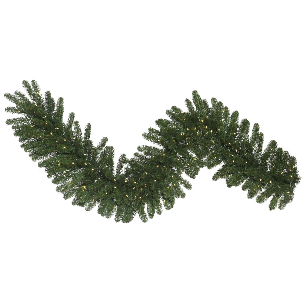 Christmastopia.com 50 Foot Oregon Fir Artificial Christmas Garland - 450 Duralit LED Warm White 5MM Single Mold Lights