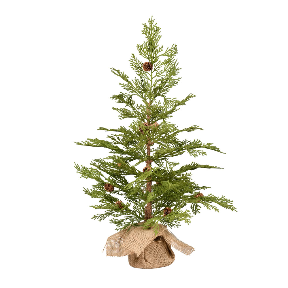 2 Foot Cedar Pinecone Artificial Tree